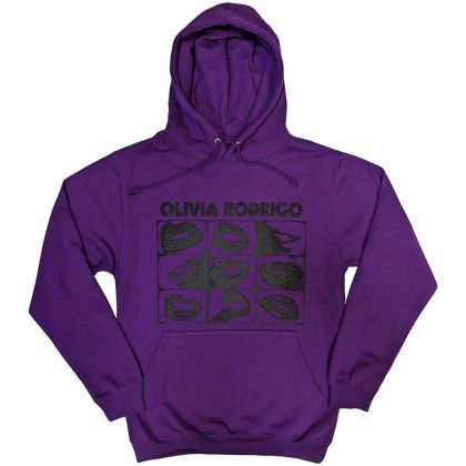 OLIVIA RODRIGO PULLOVER HOODIE - THRESHOLD LIPS GRID (PURPLE)