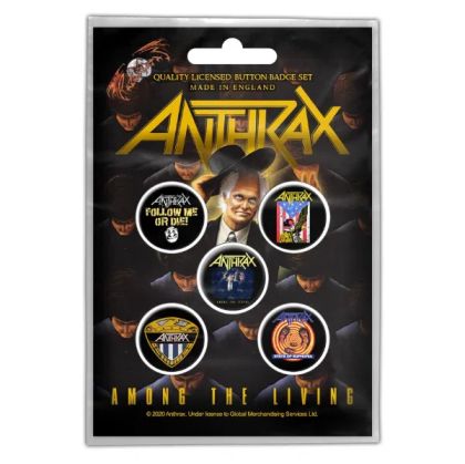 Значки 5 бр. Anthrax - Among The Living