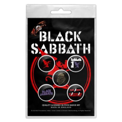 Значки 5 бр. Black Sabbath - Red Devil