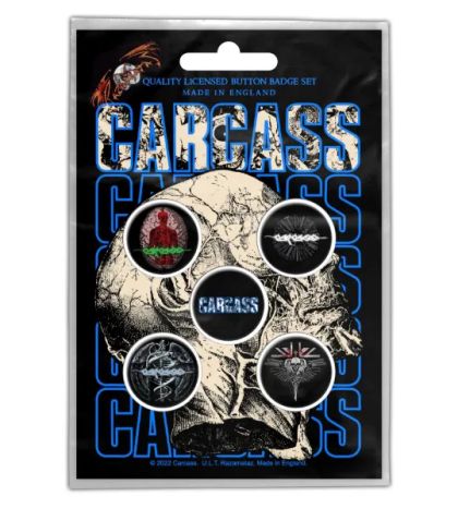 Значки 5 бр. Carcass - Necro Head
