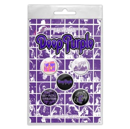 Deep Purple Button Badge Pack - Logo