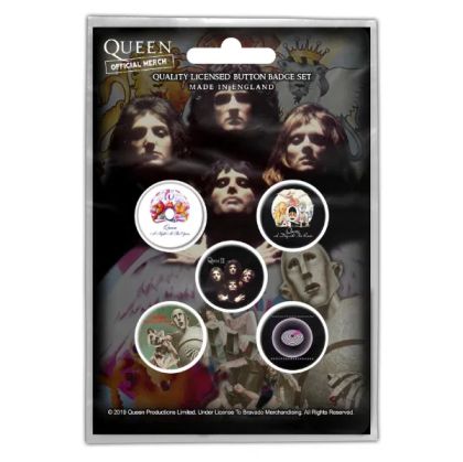 Queen Button Badge Pack - Early Albums