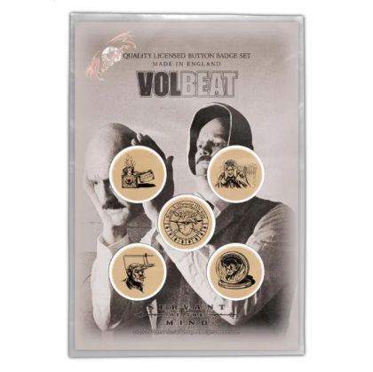 Volbeat Button Badge Pack - Servant Of The Mind