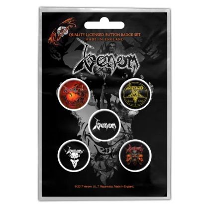 Значки 5 бр. Venom - Black Metal