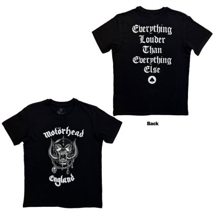 MOTORHEAD T-SHIRT - ENGLAND (BACK PRINT)