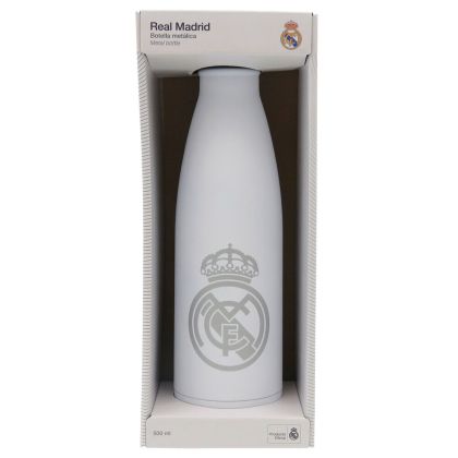 Real Madrid Crest Stainless Steel Water Bottle - White