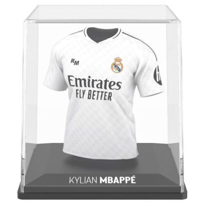 Real Madrid Mbappe 2024/25 Home Jersey Figurine in Display Case