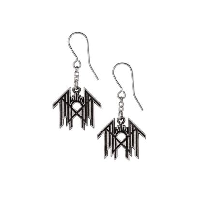 Sleep Token Logo Dangler Earrings - Handmade in Fine English Pewter