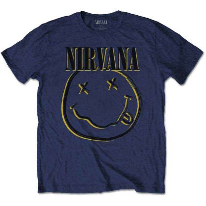ДЕТСКА ТЕНИСКА NIRVANA - INVERSE HAPPY FACE (тъмносиня)