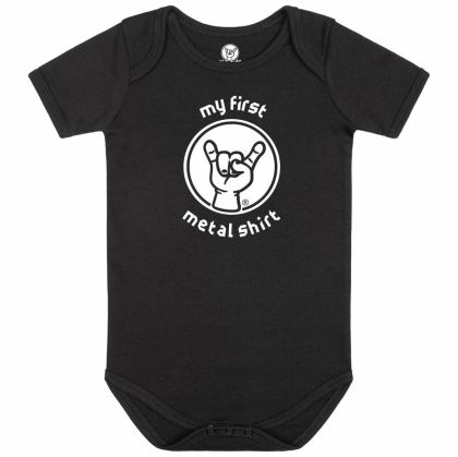 Бебешко боди My first metal shirt (черно) 
