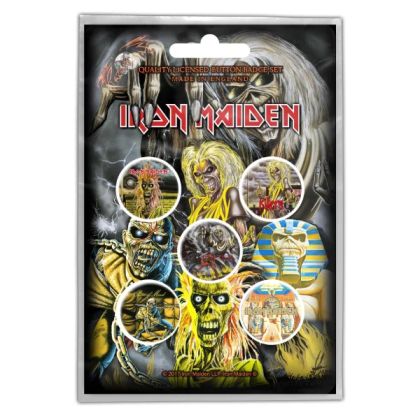 Значки 5 бр. Iron Maiden - Early Albums