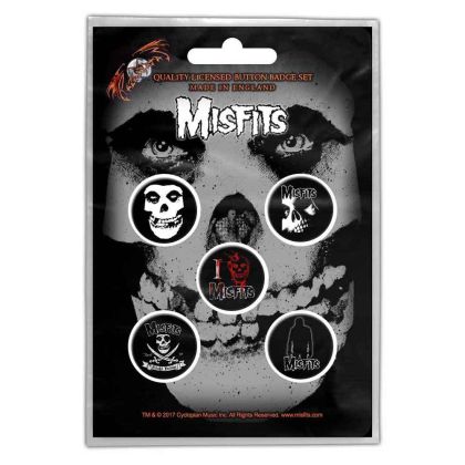 Значки 5 бр. Misfits - Skull