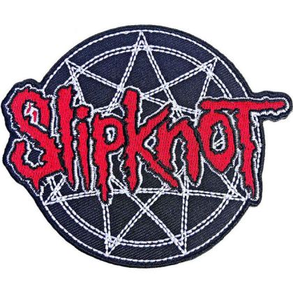 Нашивка Slipknot Red Logo Over Nonogram