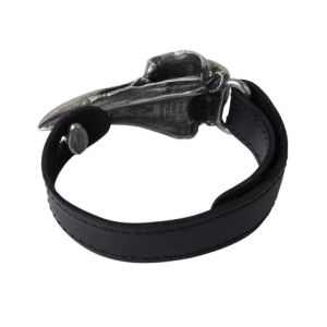 Alchemy Rabeschadel Raven Skull Leather Bracelet