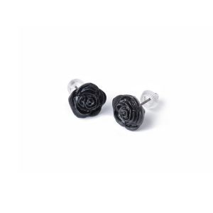 Обеци Alchemy The Romance of Black Rose Stud