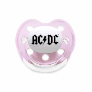 Биберон AC/DC (Logo) - розов