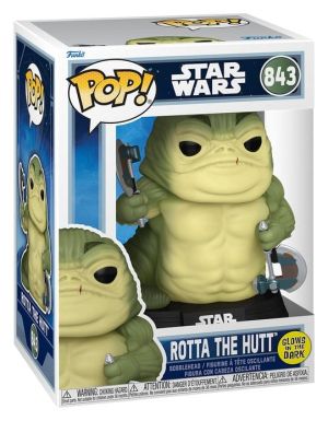 Funko Pop! Star Wars The Mandalorian and Grogu Rotta the Hutt (Glow) 9 cm